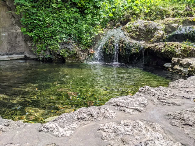 Hot Spring above Ground in Park