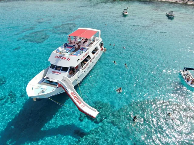 Blue lagoon latchi alkion glass bottom boat