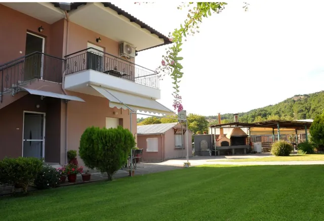 The Other Side of Meteora with lush garden, BBQ & pavillion