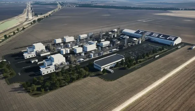 Tesla Lithium Refinery Plant
