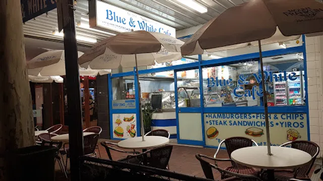 Blue and White Cafe
