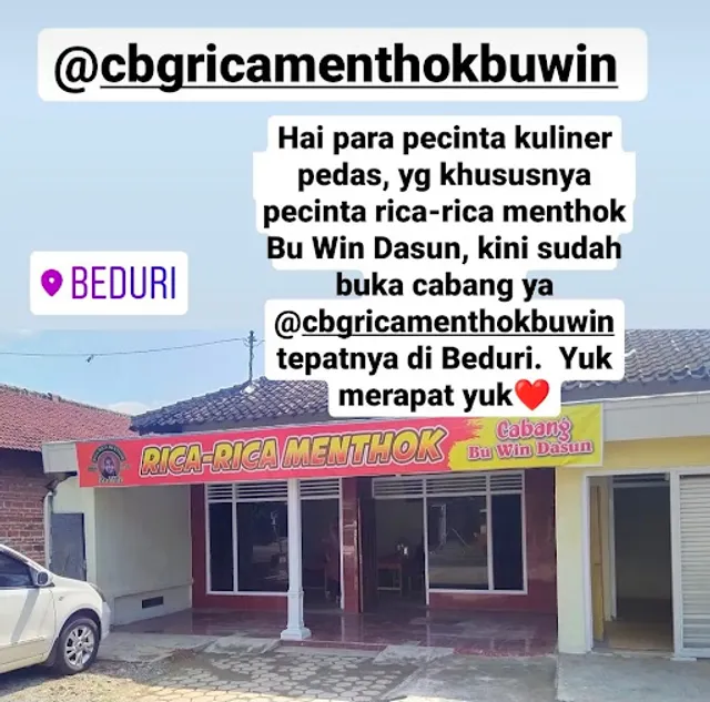 CABANG (KENITEN) RICA-RICA BU WIN DASUN