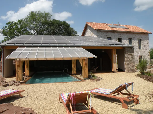 Le Jardin dans le Chêne, piscine chauffée, Gorges du Tarn, Aveyron, Millau