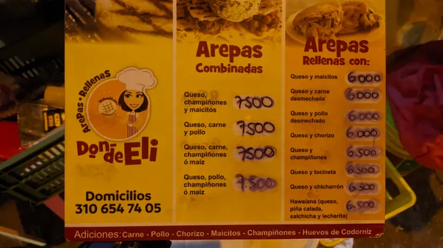 Arepas rellenas Don De Eli