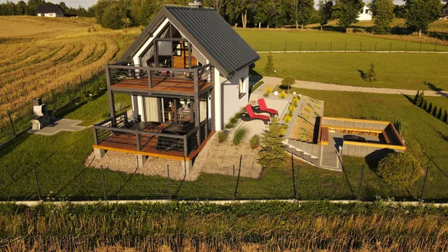 Sunset- dom Mazury zachód słońca