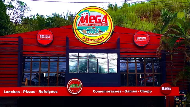 AMEGA CHOPERIA, PIZZARIA,ESFIHARIA,HAMBURGUERIA,ESPACO FESTAS,GAMES...