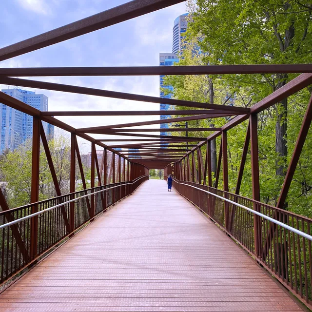 Burnhamthorpe Trail bridge over Cooksville Creek