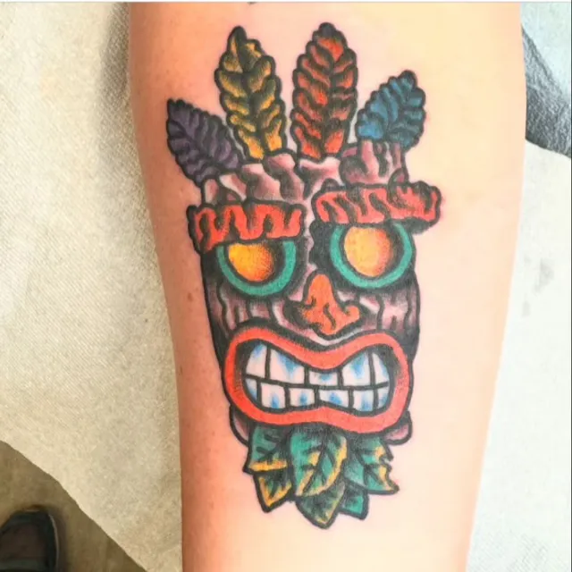 Blue Tiki Tattoo