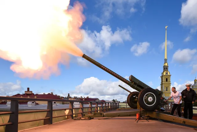 Cannon Shooting at Noon