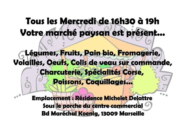 Marché paysan de la Résidence Michelet Delattre
