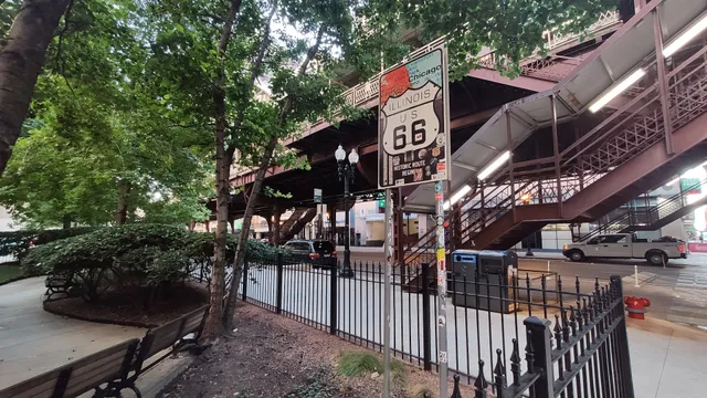 Sign for Beginning of Route 66 in Illinois