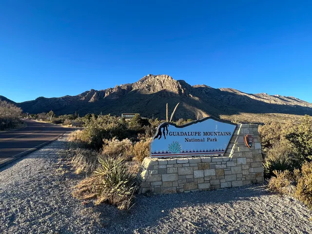 Guadalupe Mountains National Park Sign