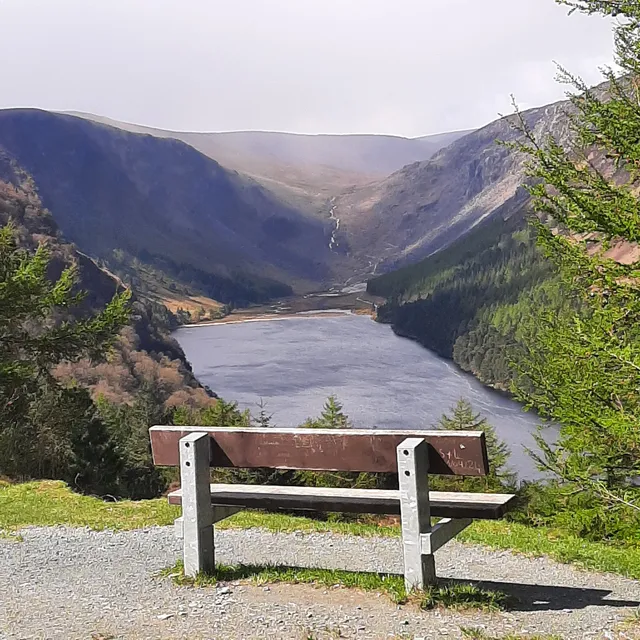 Bench with view over the lake