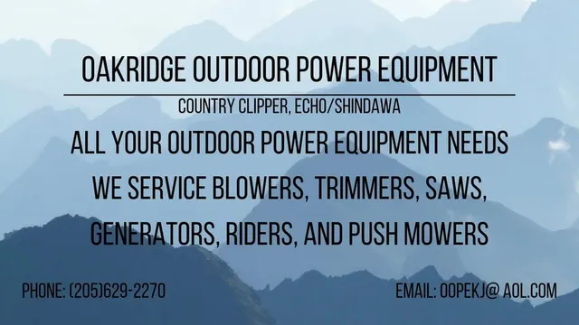 Oakridge Outdoor Power equipment