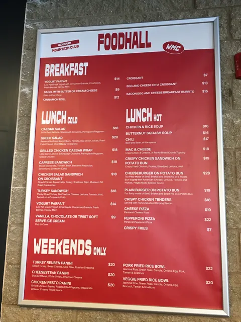 Foodhall at Windham Mountain Club