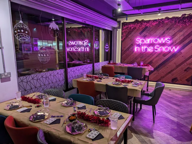 Sparrows in the Snow