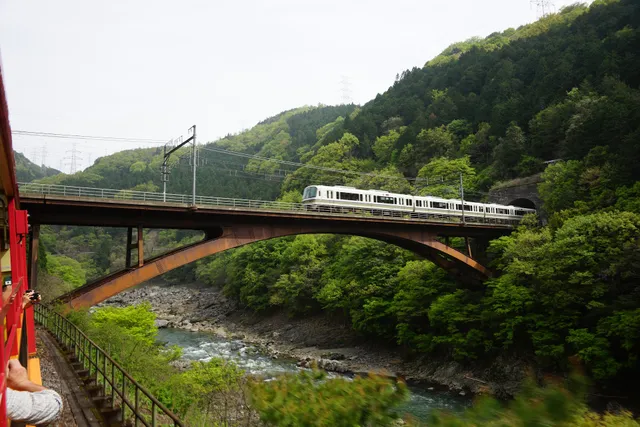 Sagano Scenic Railway trolley train