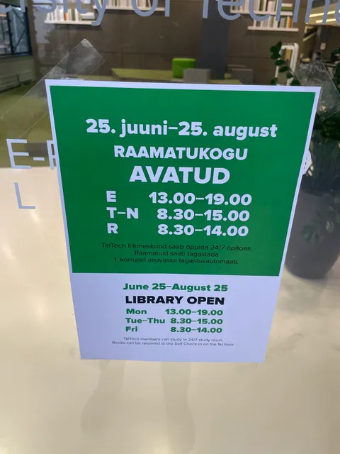 Plus Kohvikud Tallinna Tehnikaülikooli raamatukogu majas