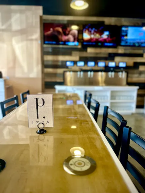 parker. Pizza (p. izza) New Haven style, thin, brick oven