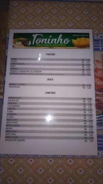 Toninho Pratos e Pasteis