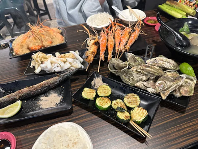 烤百元海鮮生蠔泰國蝦（湳雅夜市內）