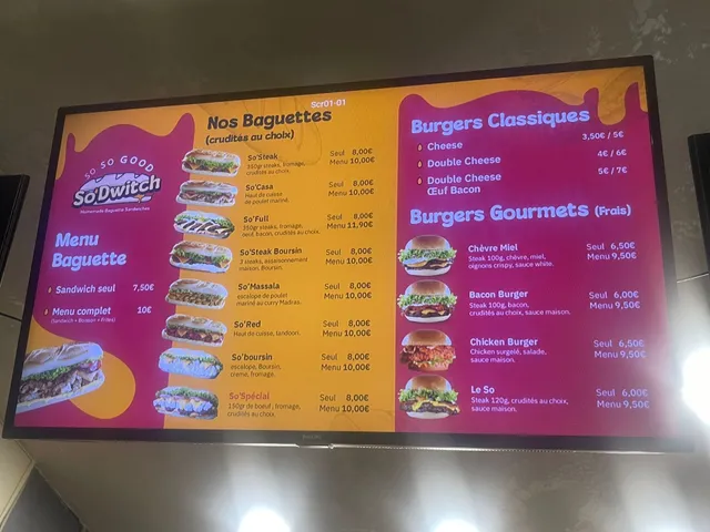 So’dwich & Burgers food Asnières