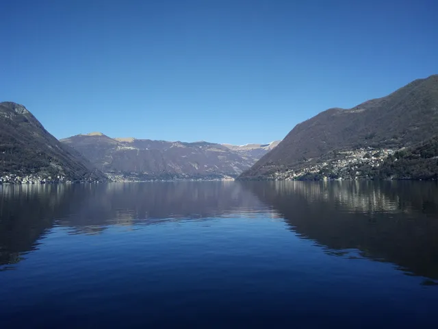 Boathouse on the lake shore of Laglio