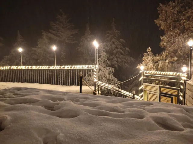 Hotel full moon night and restaurant