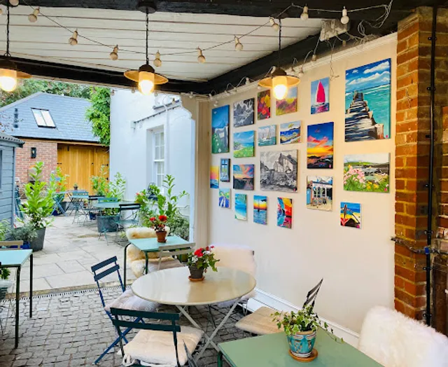 Basil & Blue Courtyard