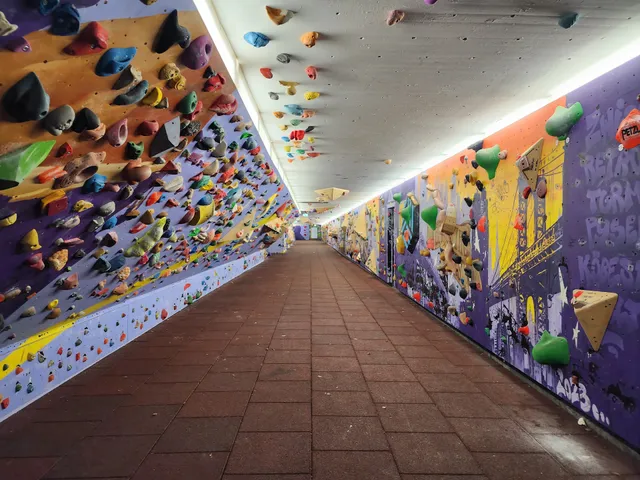 Riesige Rosi - öffentliche Boulderpassage