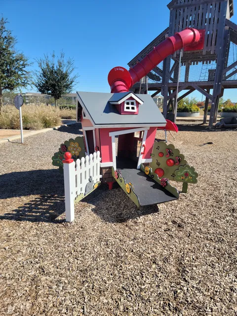 Harvest Green Big Red Slide Playground