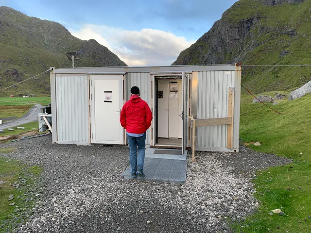 Uttakleiv camping (parking fee - WC, water, RV toilet dump)