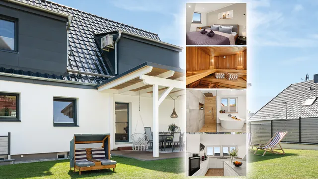 FeelGood Ferienhaus für 12 Erw. & 4 Kleinkinder mit Sauna, Garten und Grill
