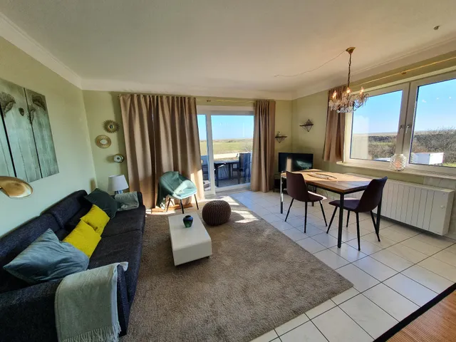 Ferienwohnung "Strandblick", bis zu 3 Personen, großer Balkon mit Meerblick, Hunde ganzjährig erlaubt