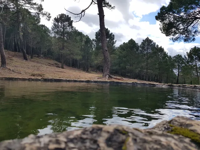 Picnic area and parking of Puerto del Arenal