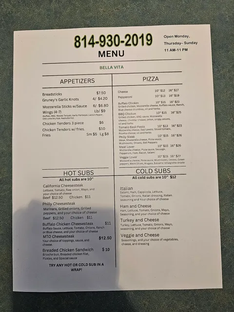 Bella Vita Pizzeria & Grill