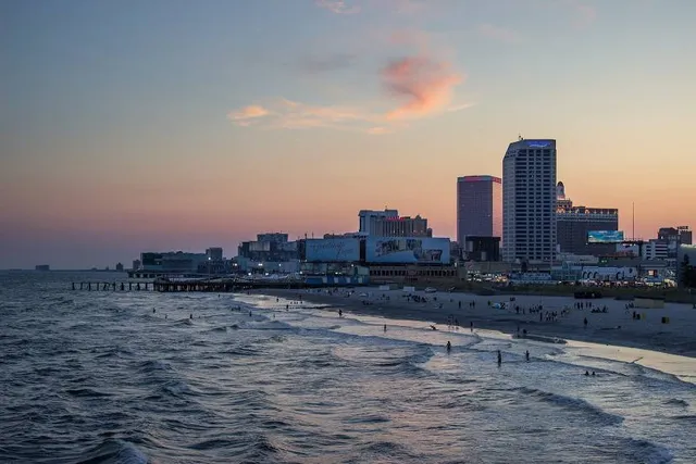 Atlantic City Boardwalk And Beach