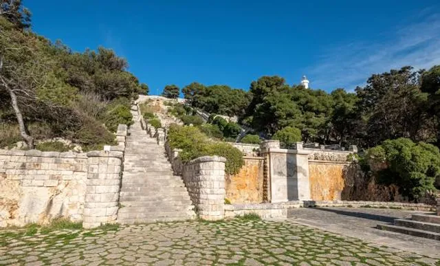 Monumental Staircase and waterfall
