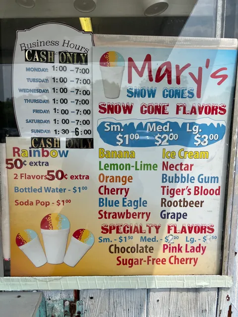 Marys snow cones