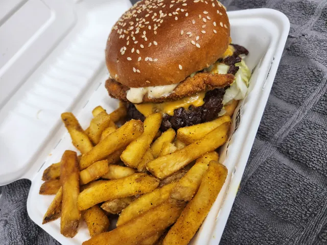 Stacked Burgers & Desserts