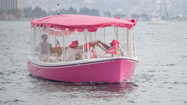 Pink Duffy Party Boat cruises in San Diego
