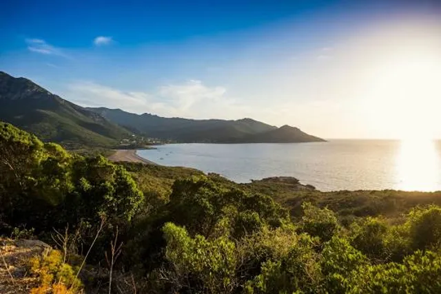 Plage du village de Galéria