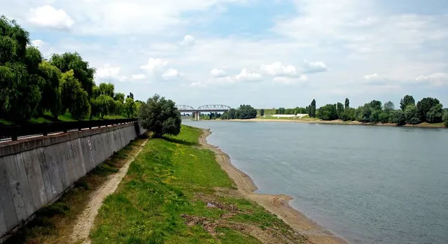 Rhein beach at the ferry
