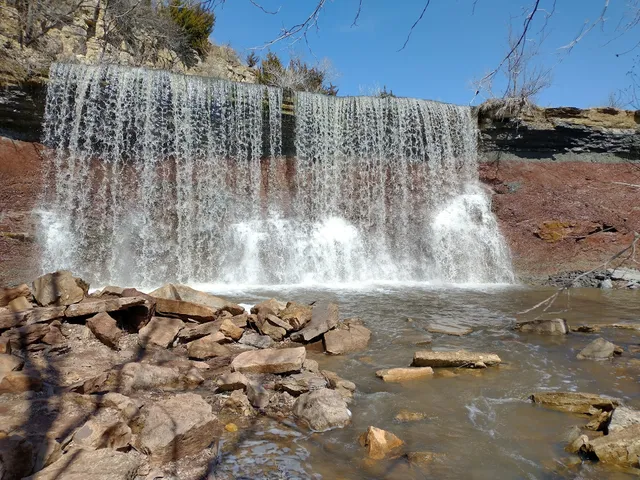 Cowley County State Lake Waterfall