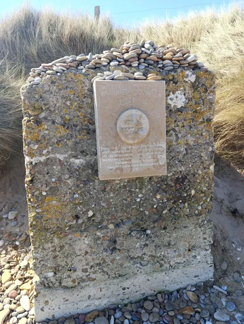 Omaha Beach "Easy Red" memorial to Gap Force Group 10.