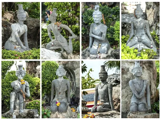 A Pair of Tengu Statues