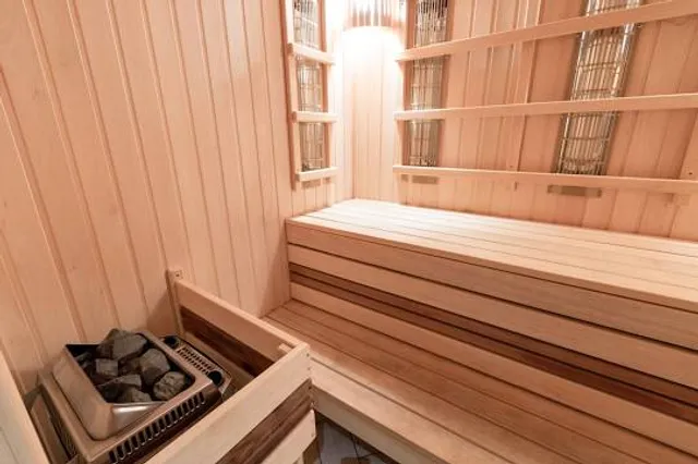 Skavlötens outdoor courtyard and swimming