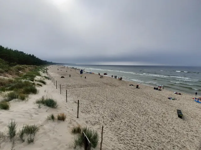 Pier on beach in Grzybowo