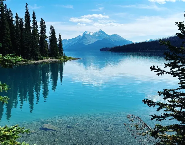 Red Chairs, Maligne Lake picnic area