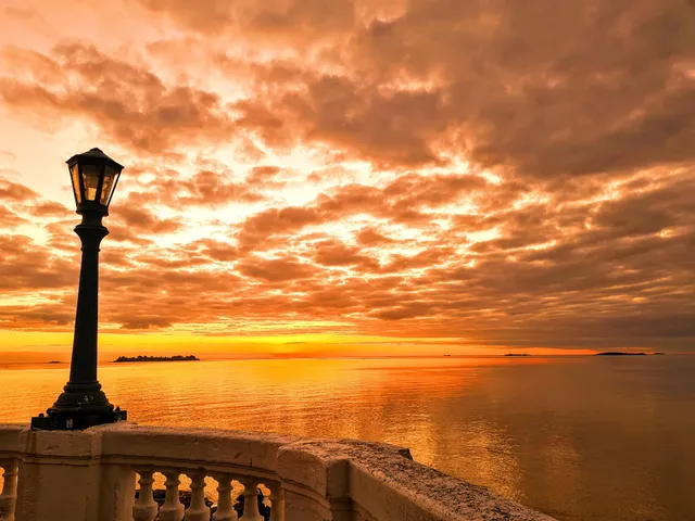 Vista del atardecer.